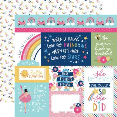 Echo Park Play All Day Girl Designpapier - Multi Journaling Cards